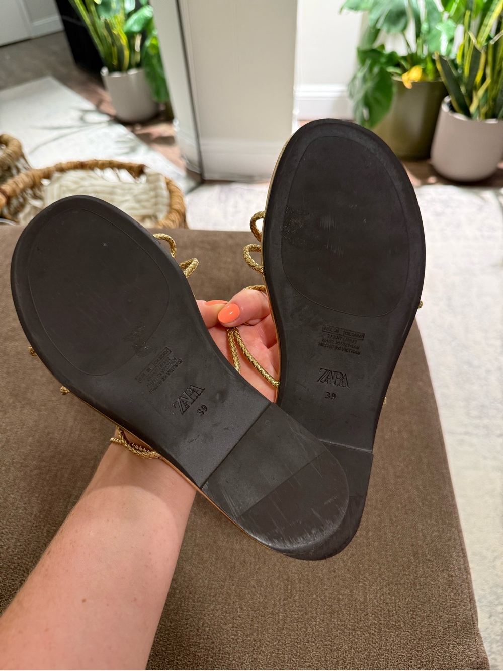 Gold Zara Sandals - Picture 3 of 6